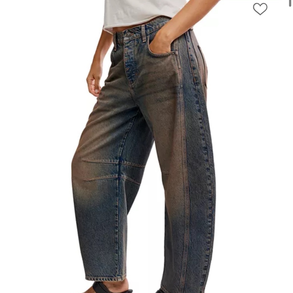 We The Free Good Luck Mid-Rise Barrel Jeans, Lost In The Desert, 25s NWT - Picture 4 of 6